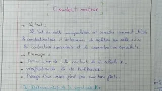Miniature : compte rendu tp conductimétrie S3