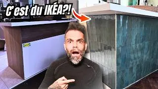 Miniature : C'EST DU IKEA?! J'ai TRANSFORMÉ ce meuble en bar en CARRELAGE ZELLIGE vert bouteille.