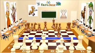 Miniature : Apprendre le jeu d'échecs 2: Déplacement Dame Fou Cavalier Tour