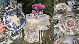 Miniature : Vivre en France | Foire aux Antiquités, tea time au jardin & service à thé Aynsley