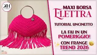 Miniature : Come fare la BORSA UNCINETTO più TRENDY dell'Estate🤩 - "Elettra" - Facile e Veloce ✨