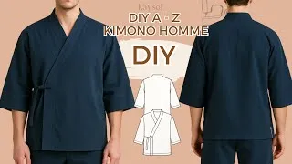 Miniature : DIY Kimono Homme Facile | Patron PDF du 44 au 4XL | Couture Débutant à Avancé