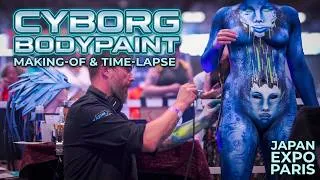 Miniature : Making of a Cyborg Bodypainting | Time-Lapse & Slow-Mo (Japan Expo Paris)