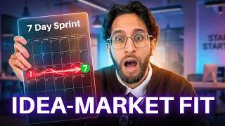 Miniature : 7 JOURS pour VALIDER ton IDÉE de STARTUP | Idea-Market Fit Sprint