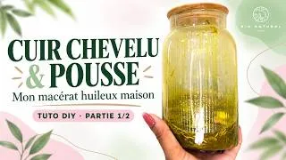 Miniature : POUSSE ET SANTÉ DU CHEVEU 🌿 Mon macérât huileux maison | Tuto DIY |  Bain-marie #soinscapillaires