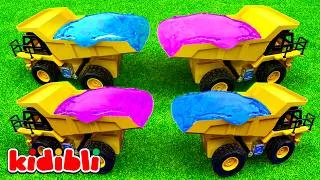 Miniature : Les véhicules jouets jaunes transportent du slime et des bonbons ! 🍭🍬