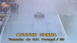 Miniature : GP Portugal 1985  1ère victoire pour Ayrton Senna