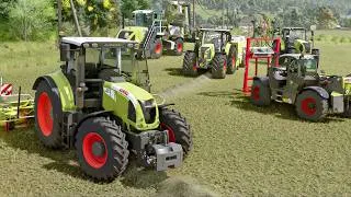 Miniature : A day making hay with CLAAS equipment