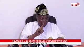 Miniature : DIEUDONNÉ SOGLO FACE AUX JOURNALISTES ET PERSONNALITÉS CE 8 AVRIL 2026 POUR UNE DÉCLARATION.