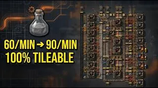 Miniature : Factorio | Science Militaire 60 → 90/min : le design compact & 100% tileable à copier-coller