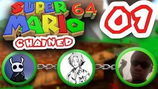 Miniature : Trois Neuilles enchaînées | SM64 Chained [100%] #01 (avec Kymricola et Akitr1) [VOD]