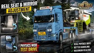 Miniature : 🚛 ETS2 Ultra Réaliste : Real Seat, Real Mirror & Physics Mod WIP !