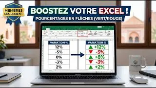 Miniature : Excel : Transformer vos pourcentages en flèches de couleur (Vert/Rouge) automatiquement