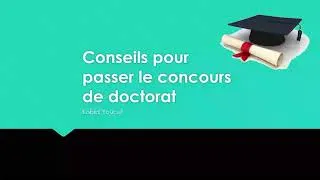 Miniature : Conseils pour passer un concours de Doctorat