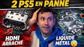 Miniature : 2 PS5 en panne… HDMI arraché et liquide métal partout 😳