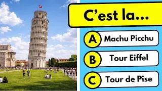 Miniature : Quiz Monuments Célèbres 🌍 | Tour Eiffel, Pyramides, Tour de pise… | Quiz Culture Generale