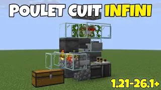 Miniature : FERME à POULET CUIT AUTOMATIQUE dans Minecraft !
