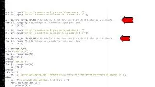 Miniature : Produit de deux matrices en Python