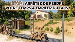 Miniature : Comment ranger son BOIS DE CHAUFFAGE : le rack DIY qui ne s'écroule pas
