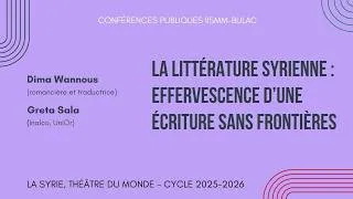 Miniature : La littérature syrienne : effervescence d'une écriture sans frontières