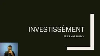 Miniature : La Macroéconomie #Chapitre 2 L'investissement Partie 1