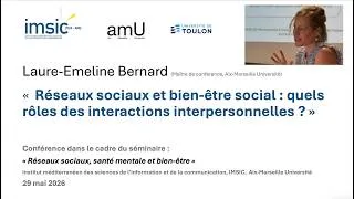 Miniature : Réseaux sociaux et bien-être social : quels rôles des interactions interpersonnelles ?