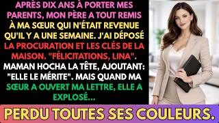 Miniature : Mes Parents Ont Choisi Ma Sœur Plutôt Que Moi—Puis Elle A Ouvert Ma Lettre et Est Devenue Pâle...