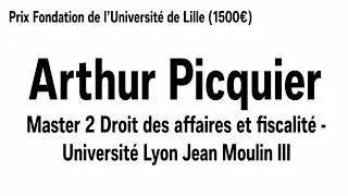 Miniature : Prix Pierre Godé 2026 : l'oral d'Arthur Picquier