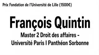 Miniature : Prix Pierre Godé 2026 : l'oral de François Quintin