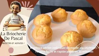 Miniature : Biscuit moelleux aérien individuel en moule alu (Airfryer) : recette facile et rapide en 30 minutes