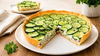 Miniature : Il fait trop chaud pour cuisiner ? Faites cette tarte aux concombres ultra fraîche !
