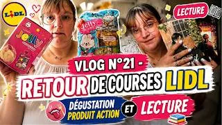 Miniature : Vlog n°21|| Retour de courses LIDL, dégustation et lecture 🧃🛍️📖