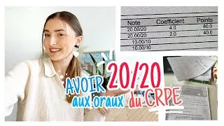 Miniature : COMMENT AVOIR 20 AUX ORAUX DU CRPE | Méthodologie | @laclassedeclemence 🗣️