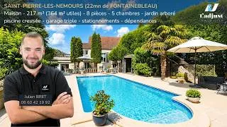 Miniature : À vendre à Saint-Pierre-lès-Nemours (22mn de FONTAINEBLEAU) maison de 217 m² avec piscine chauffée