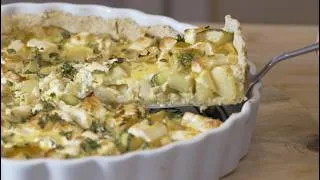 Miniature : Tarte à la courgette feta, lait de coco et curry