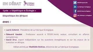 Miniature : 23/03 - webinaire Géopolitiques des Afriques -  cycle Géopolitiques et écologie