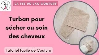 Miniature : Tutoriel de couture : Turban pour sécher ou pour les soins des cheveux