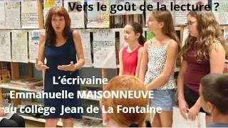 Miniature : L'ECRIVAINE EMMANUELLE MAISONNEUVE AU COLLEGE !