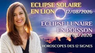 Miniature : Eclipse en Lion & Eclipse en Poissons | Août 2026 | Horoscopes
