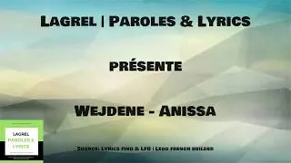 Miniature : Wejdene | Anissa (Lyrics)