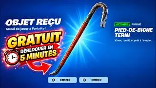 Miniature : Comment obtenir la pioche « Pied-de-biche terni » GRATUITEMENT dès maintenant dans Fortnite !