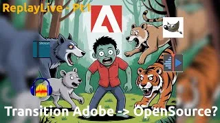 Miniature : 🖥️📹🎥🎞️🔥[Replay] se débarasser d'Adobe? pt. 1 - en route vers l'OpenSource - Test de KDEnLive