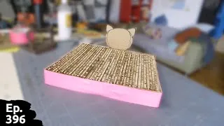 Miniature : 🐈👷🛠️ recycler du carton en grattoir/griffoire pour chats - Ep. 296