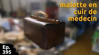 Miniature : 🛠️🧵🩺🧑‍⚕️restauration d'une malette en cuir de médecin trouvé en brocante pour 20 balles - Ep. 395
