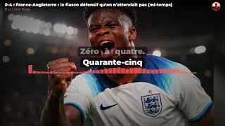 Miniature : FRANCE-ANGLETERRE 0-4 (mi-temps) : le fiasco défensif des Bleus
