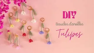 Miniature : Tutoriel Boucles d'oreilles Tulipes en perles Miyuki et Boucles d'oreilles Cerises en perles