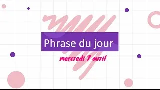 Miniature : Rituel phrase du jour : 7 avril