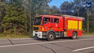 Miniature : Important incendie près de la route touristique à hauteur de Saint-Germain-sur-Ay et de Lessay.
