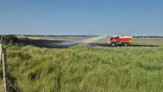 Miniature : Les pompiers mobilisés sur un feu de végétation à Agon-Coutainville