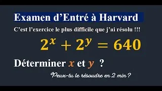 Miniature : Harvard Entrance Exam (Très probablement la vidéo la plus difficile à faire) (Tu as juste 2min)